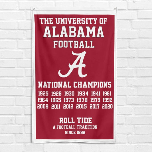 For Alabama Football Crimson Roll Tide 3x5 ft Flag National Champions Banner