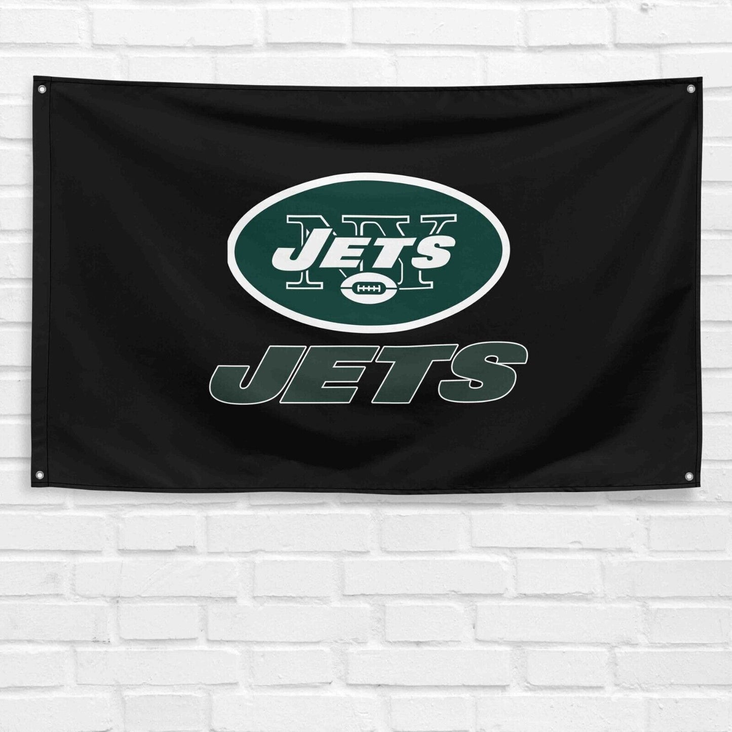 For New York Jets Football Fans 3x5 ft Black Flag NFL Gift Banner