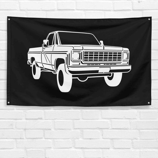 For Chevy K20 1976 Truck Enthusiast 3x5 ft Flag Grandpa Dad Son Birthday Gift Man Cave Garage Wall Decor Banner