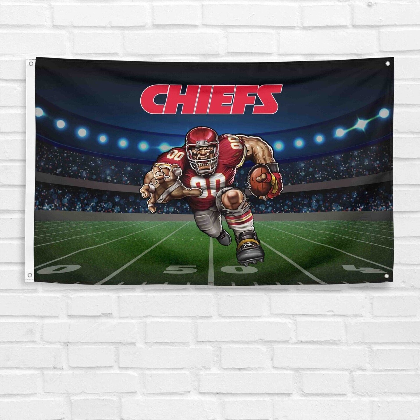 For Kansas City Chiefs Football Fans 3x5 ft Mascot Flag NFL Gift Banner