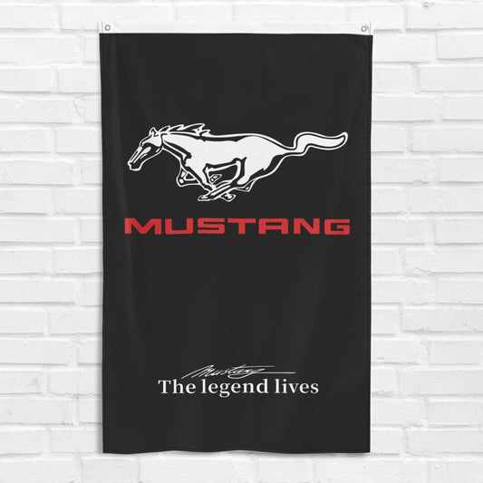 For Ford Mustang 3x5 ft Flag Car Racing Logo GT Shelby Cobra Banner