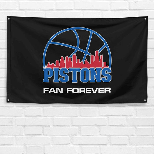 For Detroit Pistons Fans 3x5 ft Flag NBA Basketball Champions Gift Wall Banner