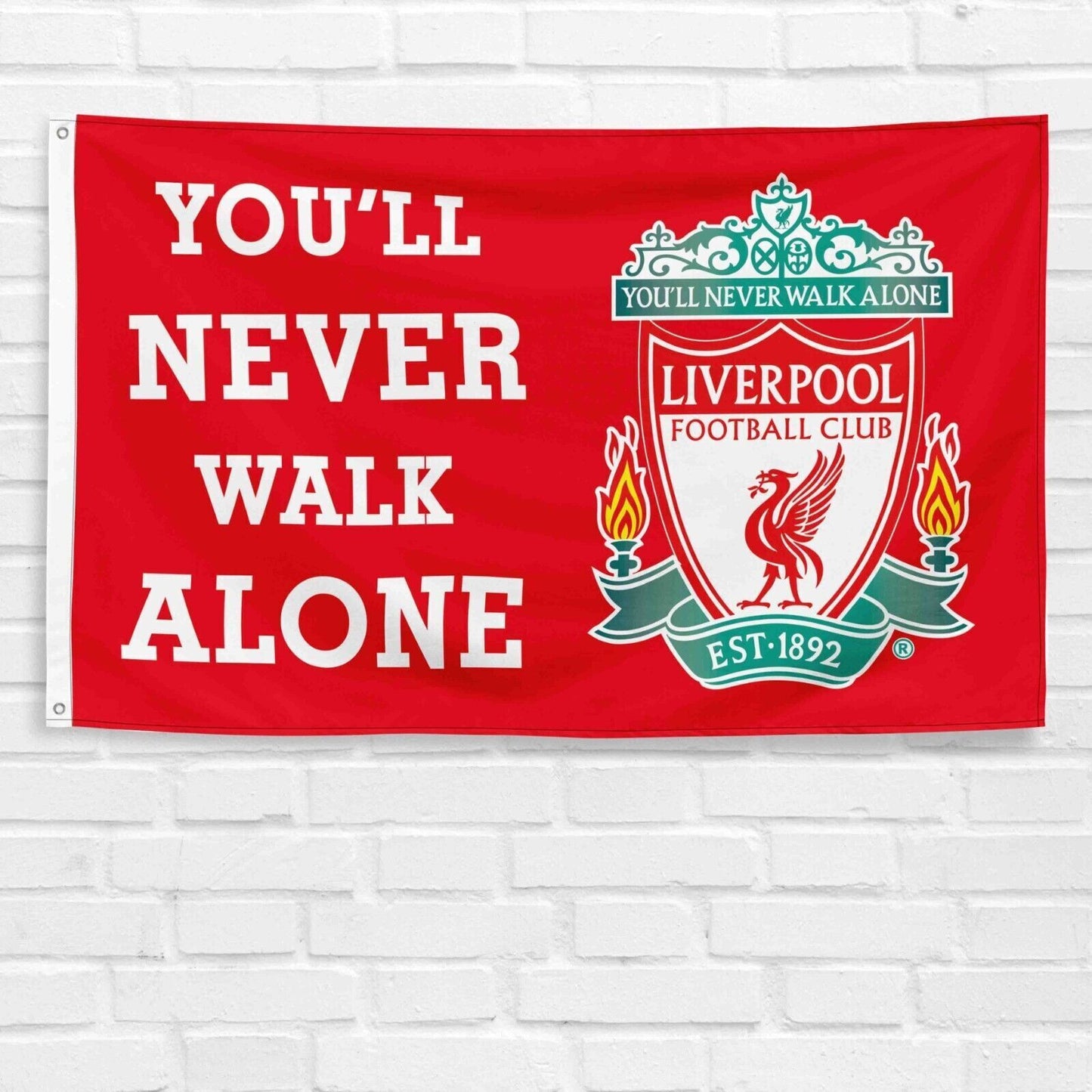 For Liverpool FC 3x5 ft Flag You'll Never Walk Alone YNWA Salah Gift Banner