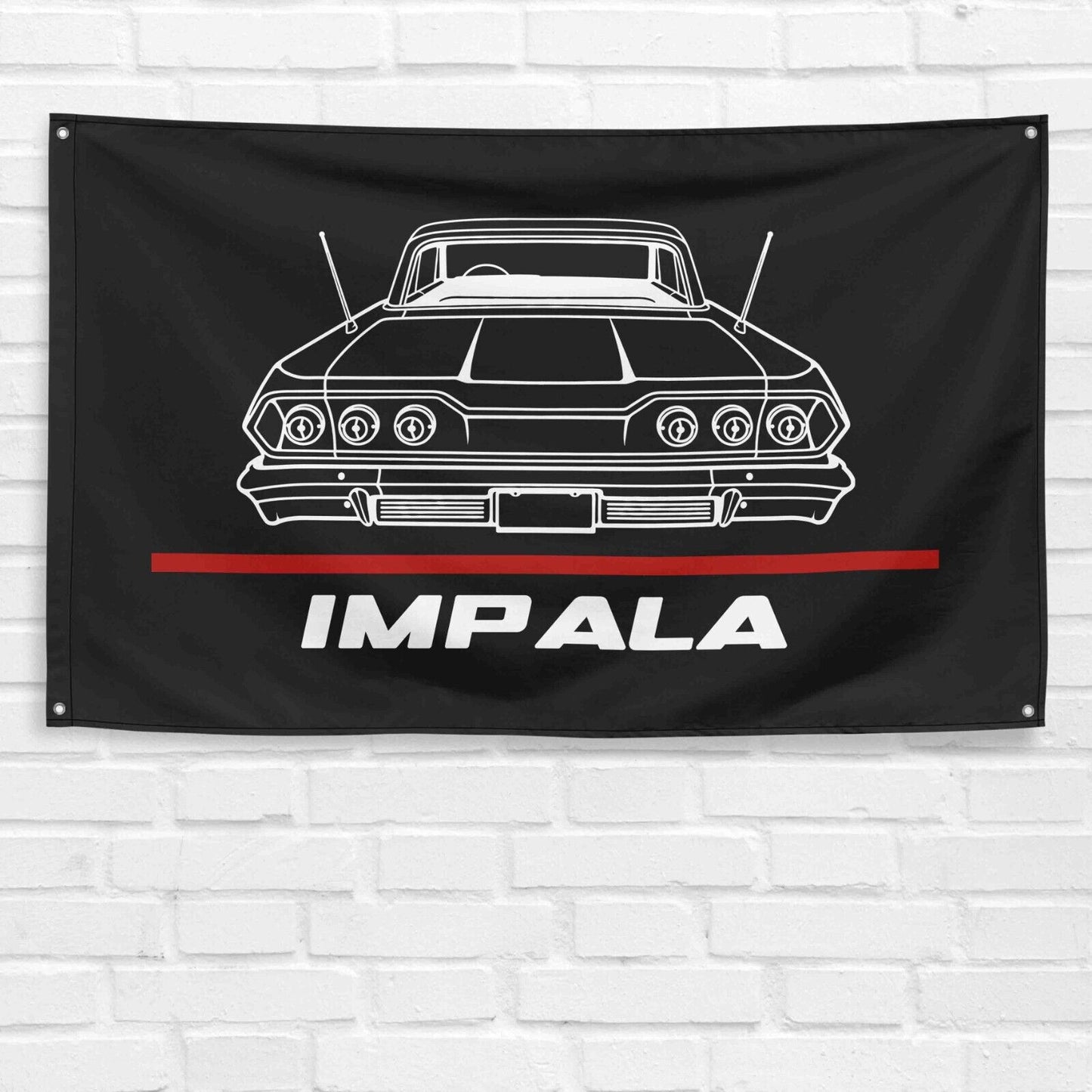 For Chevrolet Impala 1963 Car Enthusiast 3x5 ft Flag Birthday Gift Banner