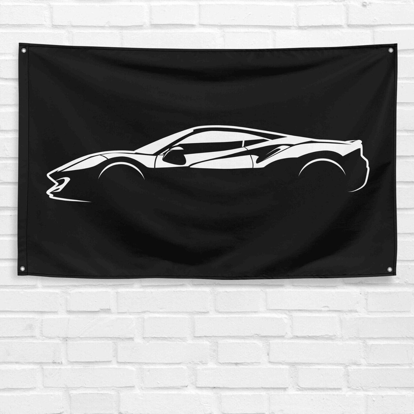 For 488 Pista Car Enthusiast 3x5 ft Flag Grandpa Dad Son Birthday Gift Man Cave Garage Wall Decor Banner