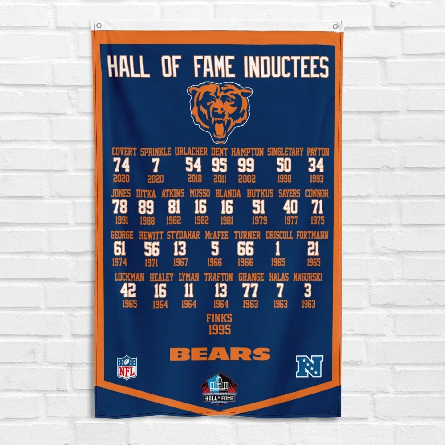 For Chicago Bears Fans 3x5 ft Flag NFL Hall of Fame Inductees Super Bowl Banner