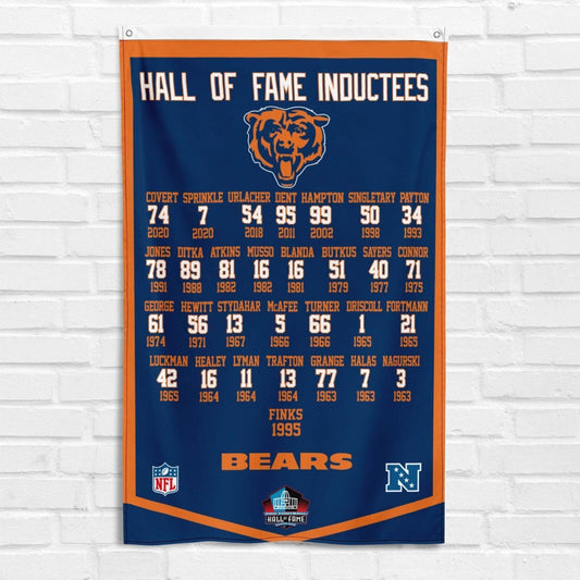 For Chicago Bears Fans 3x5 ft Flag NFL Hall of Fame Inductees Super Bowl Banner