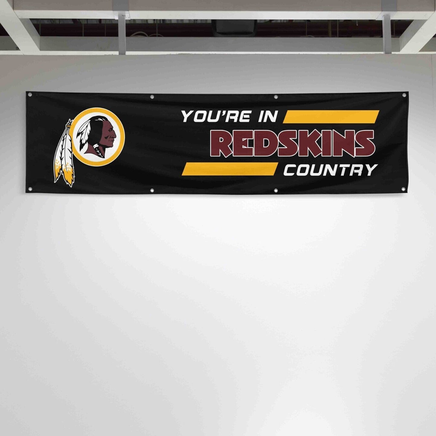 For Washington Redskins Football Fans 2x8 ft Flag You Are In Country Gift Banner