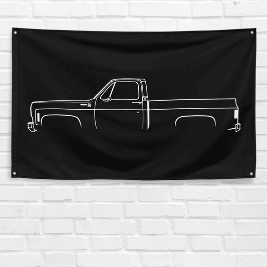 For C10 1975 Truck Enthusiast 3x5 ft Flag Grandpa Dad Son Birthday Gift Man Cave Garage Wall Decor Banner