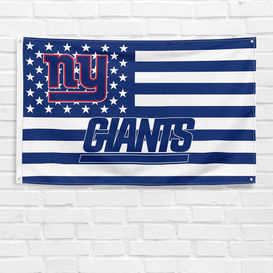 For New York Giants Football Fans 3x5 ft American Flag NFL Gift Banner