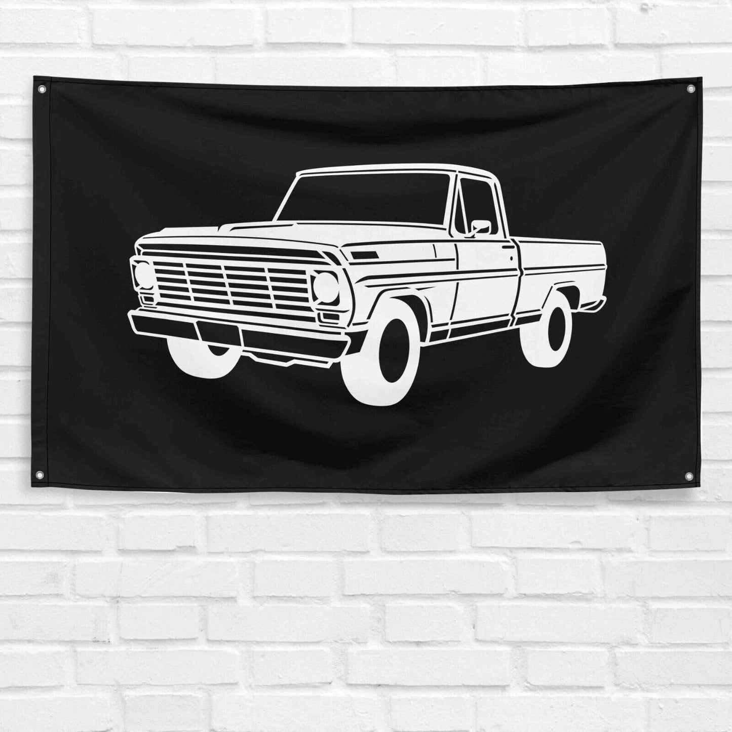 For F-100 1967 Truck Enthusiast 3x5 ft Flag Grandpa Dad Son Birthday Gift Man Cave Garage Wall Decor Banner