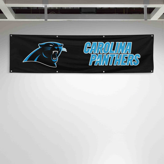 For Carolina Panthers Football Fans 2x8 ft Flag NFL Gift Man Cave Banner