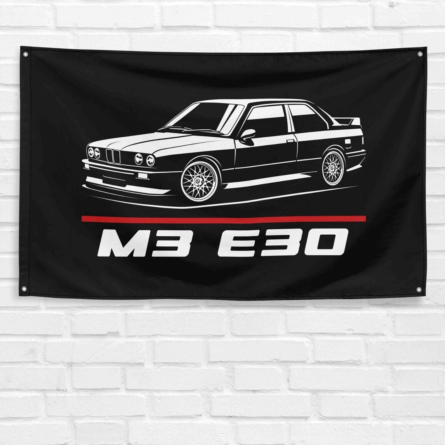 For M3 E30 Car Enthusiast 3x5 ft Flag Grandpa Dad Son Birthday Gift Man Cave Garage Wall Decor Banner