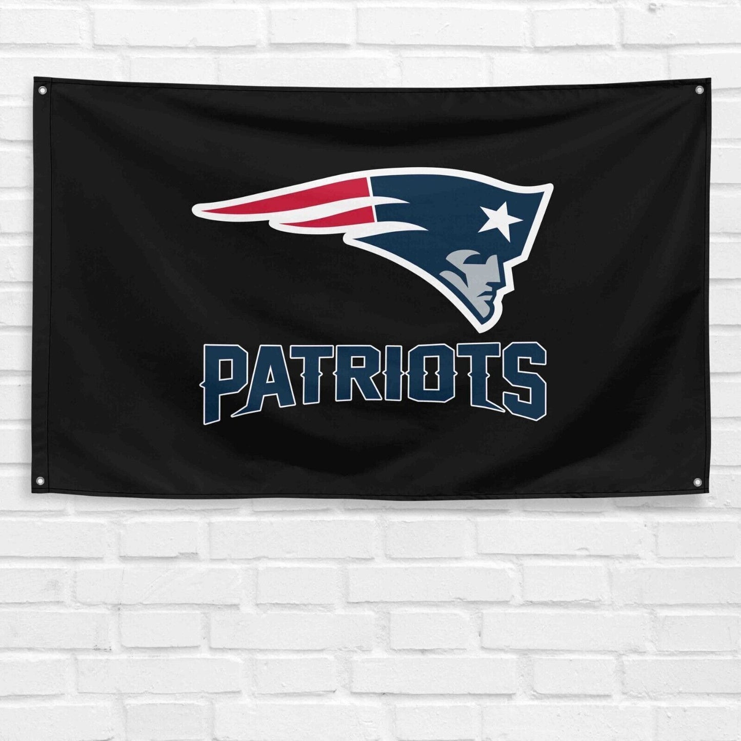 For New England Patriots Football Fans 3x5 ft Black Flag NFL Gift Banner