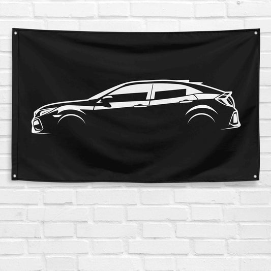 For Civic FK7 Car Enthusiast 3x5 ft Flag Grandpa Dad Son Birthday Gift Man Cave Garage Wall Decor Banner