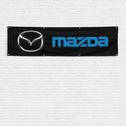 For Mazda Car Enthusiast 2x8 ft Flag JDM Rotary Miata Speed RX7 RX8 Banner