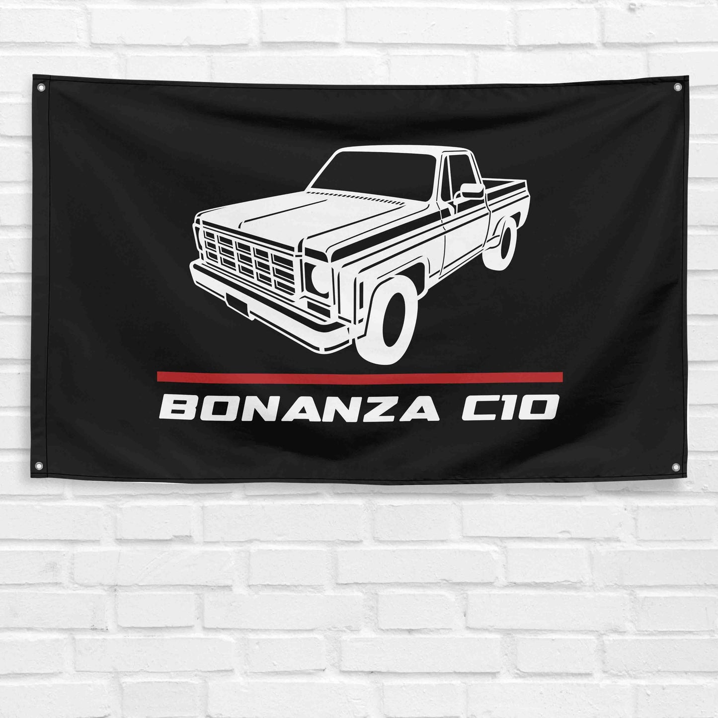 For Bonanza C10 Truck 1977 Enthusiast 3x5 ft Flag Grandpa Dad Son Birthday Gift Man Cave Garage Wall Decor Banner