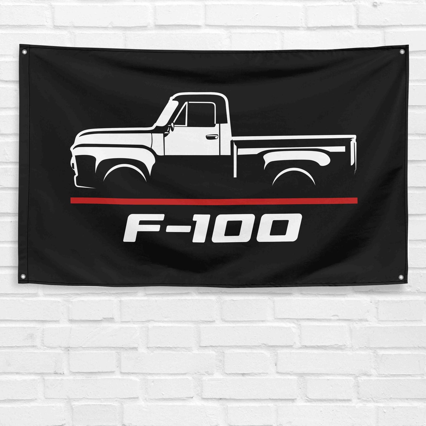 For F-100 1953 Truck Enthusiast 3x5 ft Flag Grandpa Dad Son Birthday Gift Man Cave Garage Wall Decor Banner