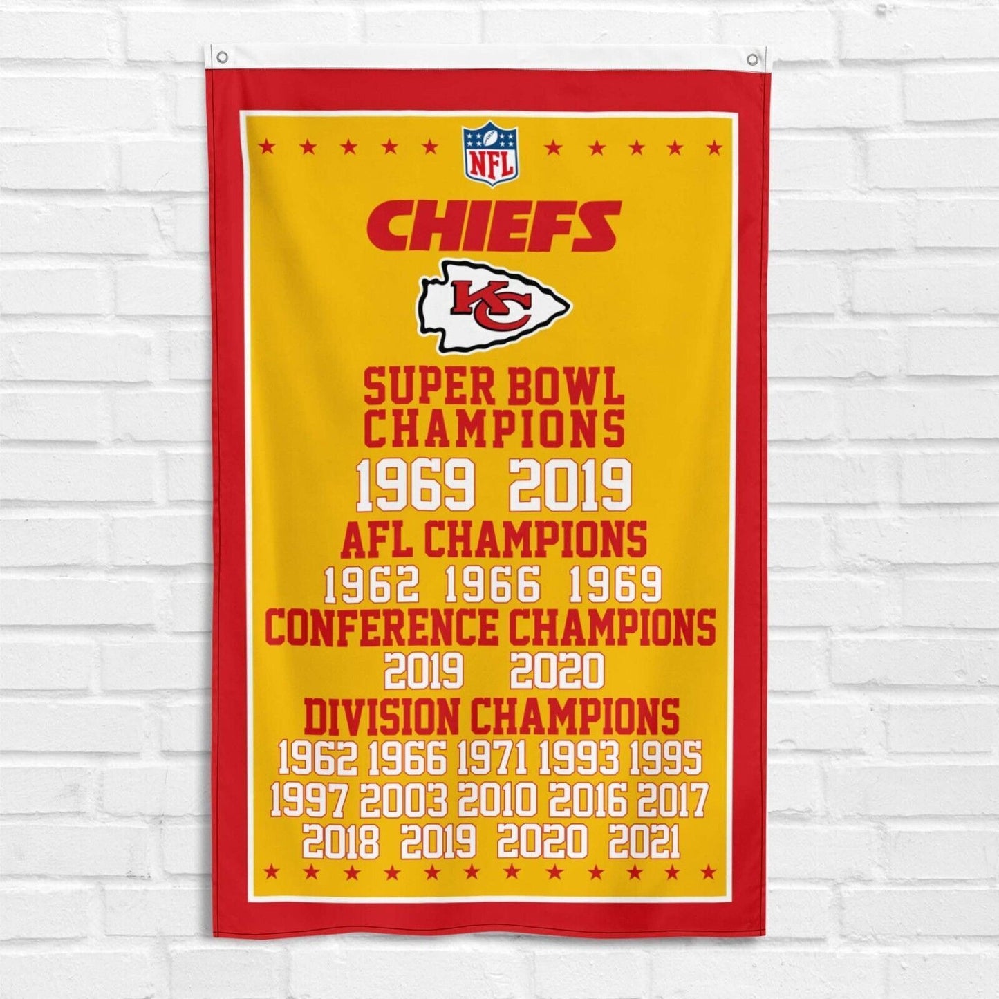 For Kansas City Chiefs 3x5 ft Flag KC NFL AFL Super Bowl Champions Banner