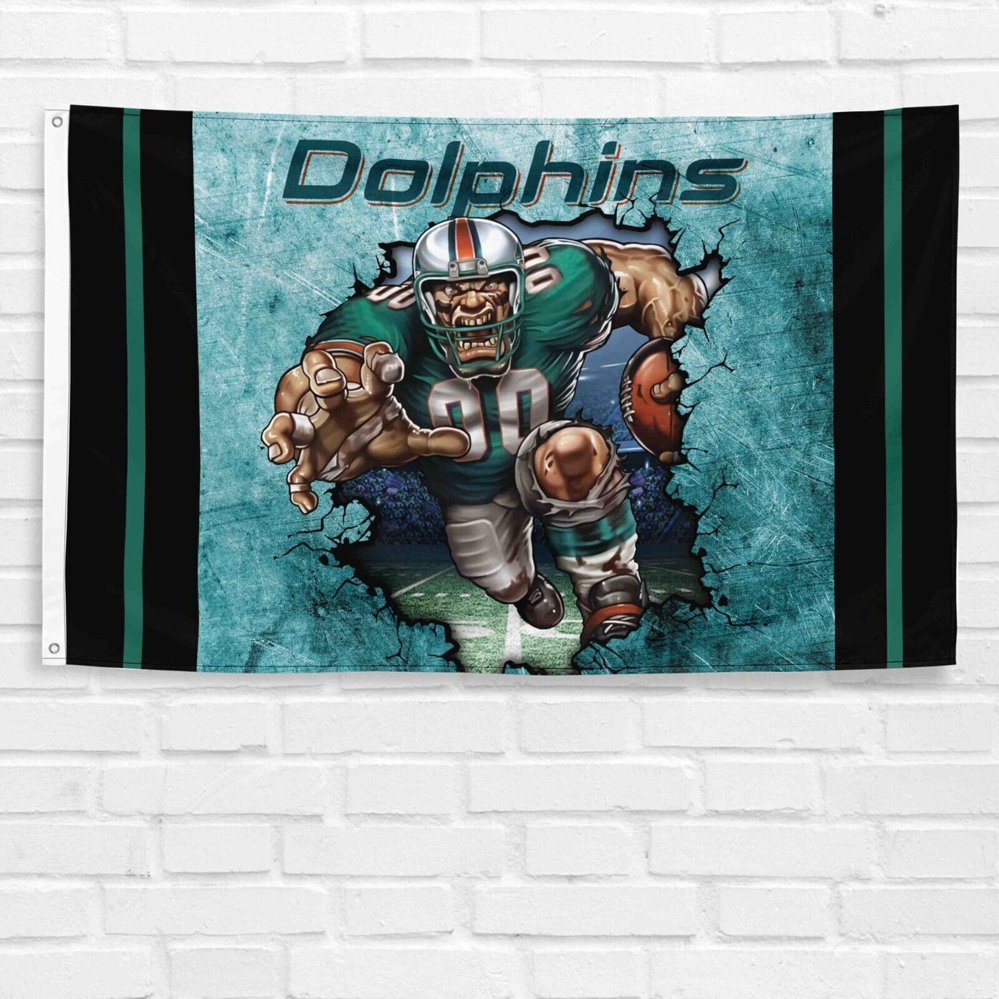 Miami Dolphins 3x5 ft Flag NFL Football Champions Wall Decor Banner