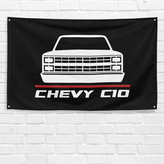 For Chevy C10 1983 Truck Enthusiast 3x5 ft Flag Grandpa Dad Son Birthday Gift Man Cave Garage Wall Decor Banner