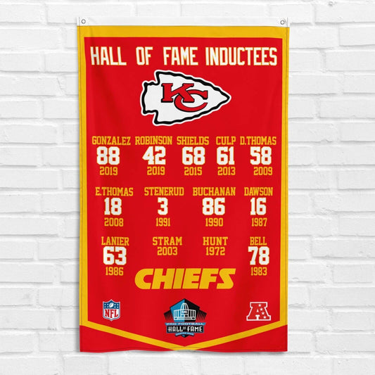 Kansas City Chiefs 3x5 ft Flag Hall of Fame Inductees KC NFL AFL Champs Banner