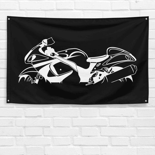 For Hayabusa Motorcycle 3x5 ft Flag Grandpa Dad Son Birthday Gift Man Cave Garage Wall Decor Banner