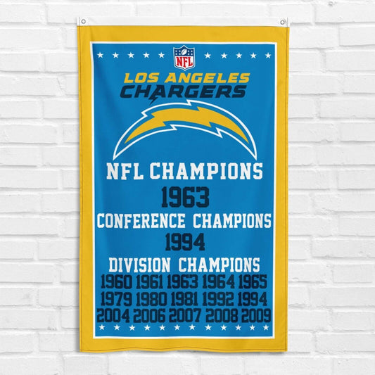 For Los Angeles Chargers 3x5 ft Banner NFL Football Division Champions Flag