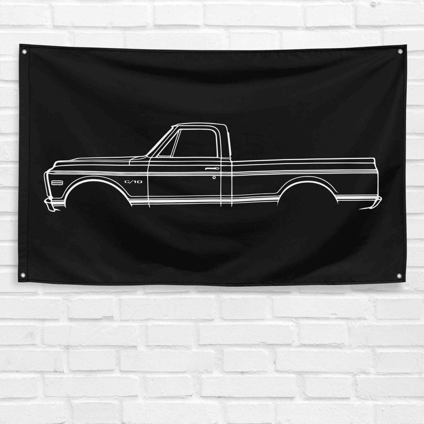 For C10 1970 Truck Enthusiast 3x5 ft Flag Grandpa Dad Son Birthday Gift Man Cave Garage Wall Decor Banner