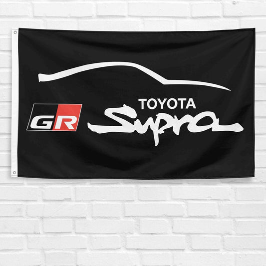 Toyota GR Supra 3x5 ft Flag Japanese Car Racing Show TRD Garage Wall Sign Banner