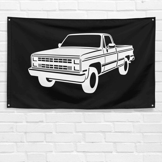 For Chevy C20 1985 Truck Enthusiast 3x5 ft Flag Grandpa Dad Son Birthday Gift Man Cave Garage Wall Decor Banner