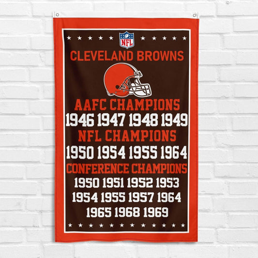 For Cleveland Browns 3x5 ft Flag AAFC NFL Conference Champions Banner