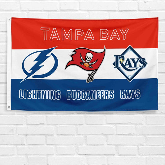 For Tampa Bay Lightning Buccaneers Rays 3x5 ft Tampa City Banner Gift Flag