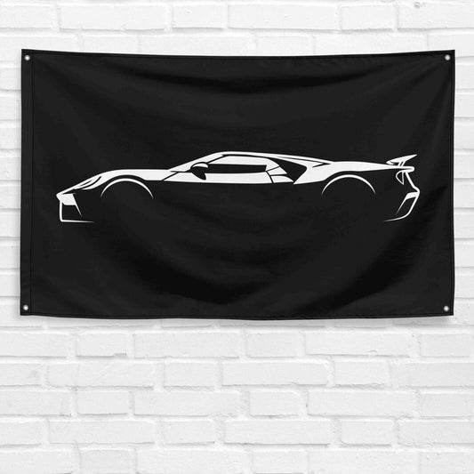 For GT40 Car Enthusiast 3x5 ft Flag Grandpa Dad Son Birthday Gift Man Cave Garage Wall Decor Banner