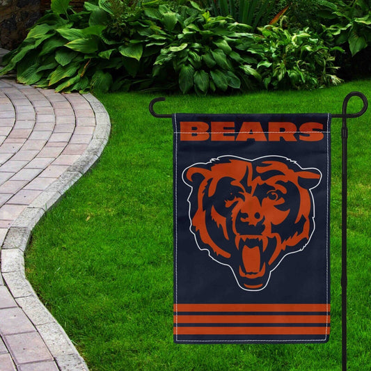 For Chicago Bears Football Fans 12x18 Garden Flag Double Sided Yard Banner