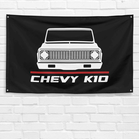 For Chevy K10 1970-74 Truck Enthusiast 3x5 ft Flag Grandpa Dad Son Birthday Gift Man Cave Garage Wall Decor Banner