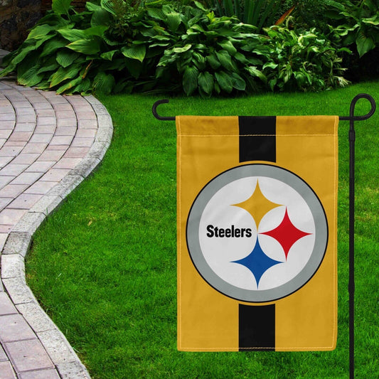 For Pittsburgh Steelers Football Fans 12x18 Garden Flag Double Sided Banner