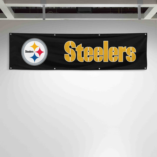 For Pittsburgh Steelers Football Fans 2x8 ft Flag NFL Gift Man Cave Banner