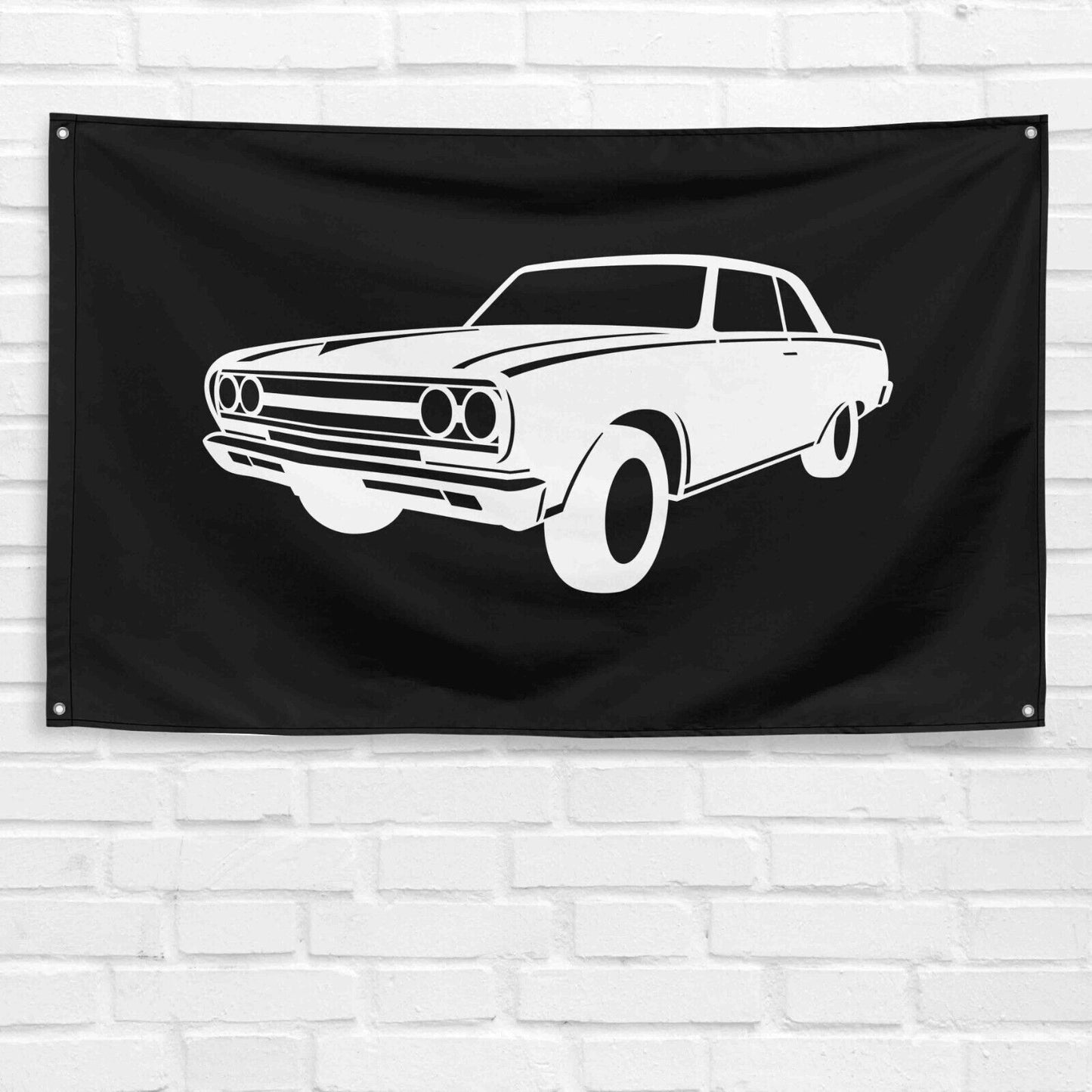 For Chevy Malibu 1965 Enthusiast 3x5 ft Flag Grandpa Dad Son Birthday Gift Man Cave Garage Wall Decor Banner