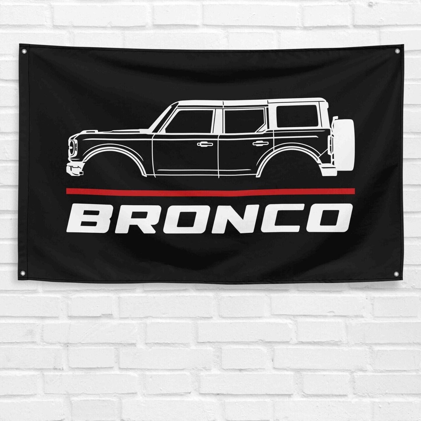 For Bronco 2022 Car Enthusiast 3x5 ft Flag Grandpa Dad Son Birthday Gift Man Cave Garage Wall Decor Banner