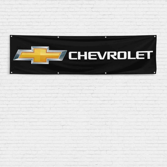 For Chevrolet Car Truck Enthusiast 2x8 ft Flag Corvette Camaro Chevy Banner