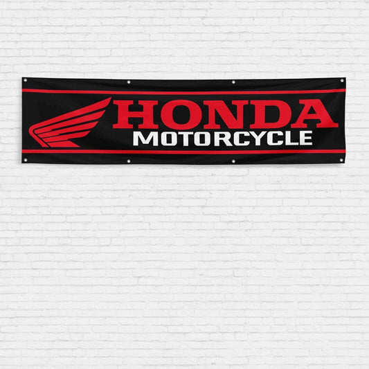 For Honda Motorcycle Enthusiast 2x8 ft Flag HRC Racing Show Wall Decor Banner