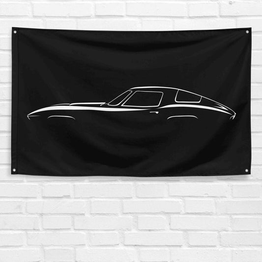 For Corvette 1963 Car Enthusiast 3x5 ft Flag Grandpa Dad Son Birthday Gift Man Cave Garage Wall Decor Banner