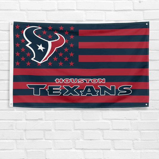 For Houston Texans Football Fans 3x5 ft American Flag NFL Gift Banner