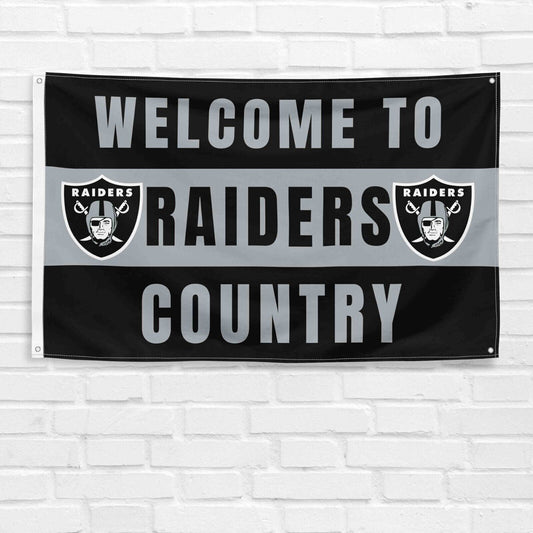 For Las Vegas Raiders Football Fans 3x5 ft Flag NFL Gift Welcome Banner