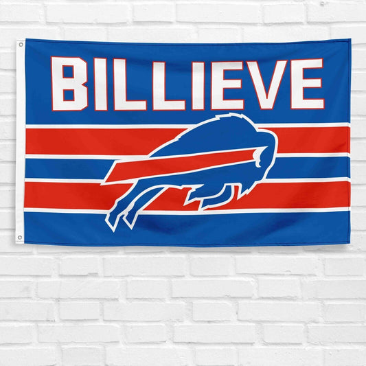 For Buffalo Bills Fans 3x5 ft Flag BILLIEVE NFL Football Champions Gift Banner