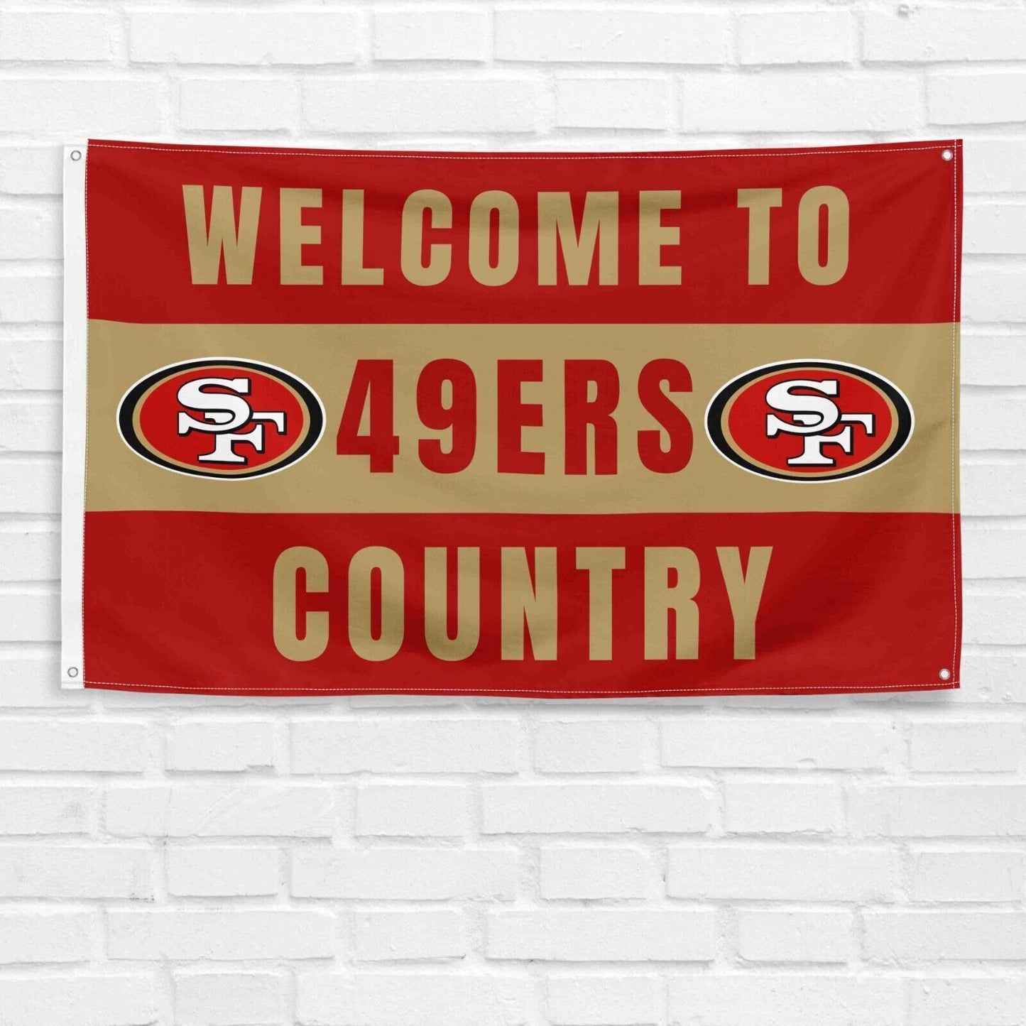 For San Francisco 49ers Football Fans 3x5 ft Flag NFL Gift Welcome Banner