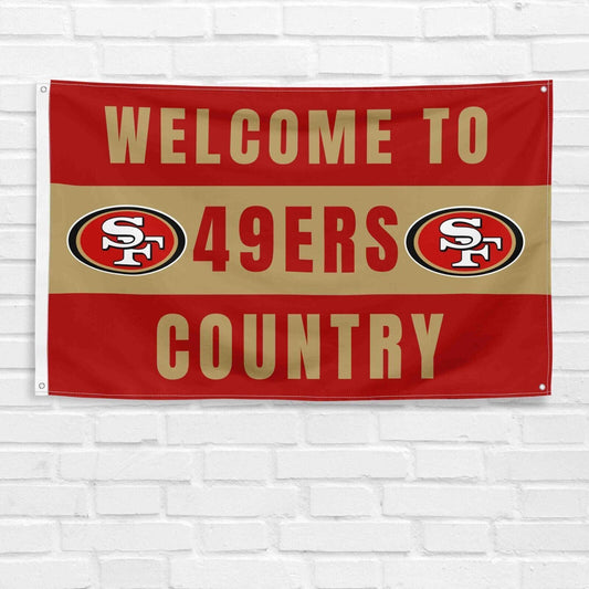 For San Francisco 49ers Football Fans 3x5 ft Flag NFL Gift Welcome Banner