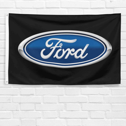 For Ford Enthusiasts 3x5 ft Flag Car Truck Emblem Garage Racing Show Banner