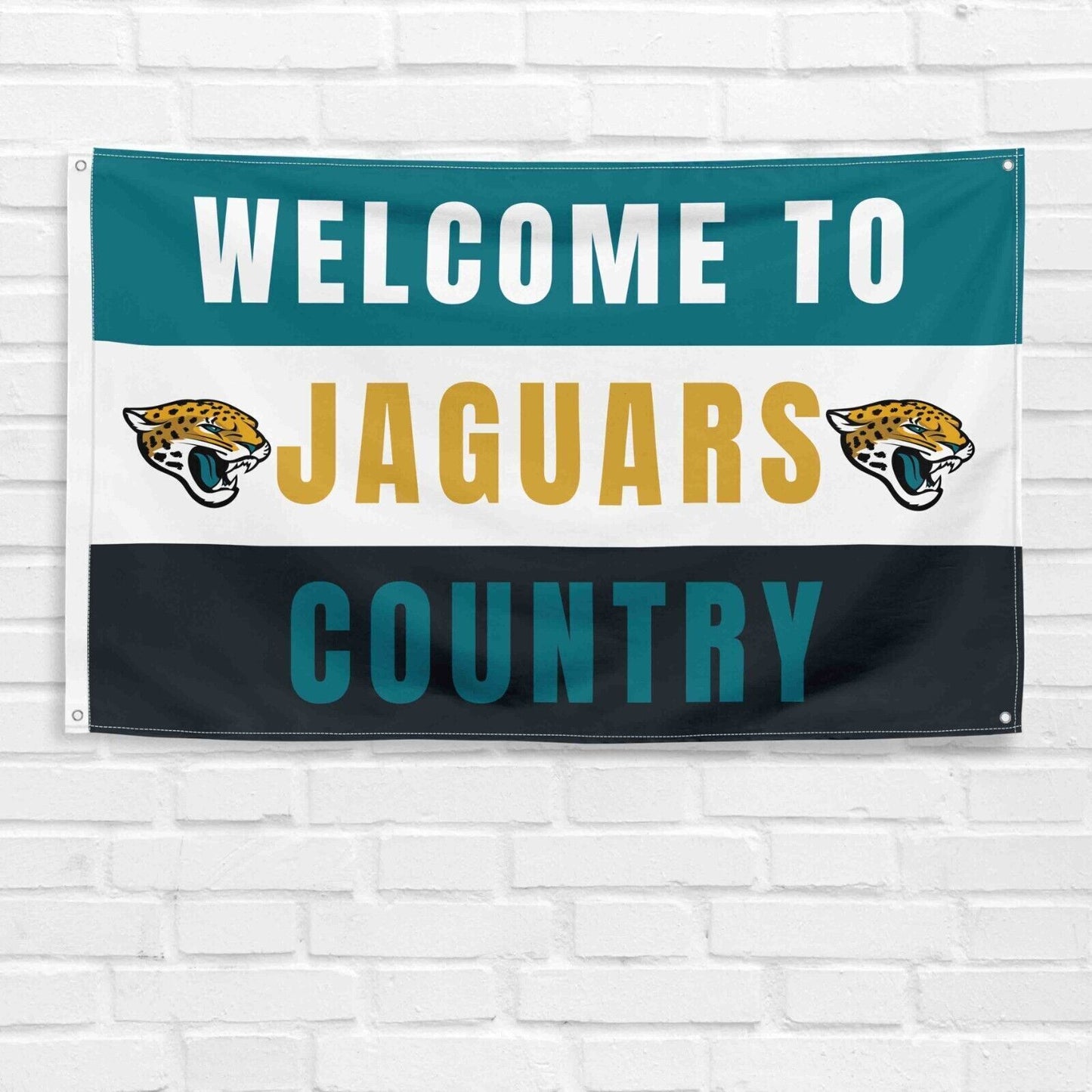 For Jacksonville Jaguars Football Fans 3x5 ft Flag NFL Gift Welcome Banner